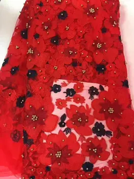 Red Black 3d flower fabric with beads 2018 new design Gold beaded Lace Fabric with 3d flower High Quality African Lace Fabric
Red Black 3d flower fabric with beads 2018 new design Gold beaded Lace Fabric with 3d flower High Quality African Lace Fabric