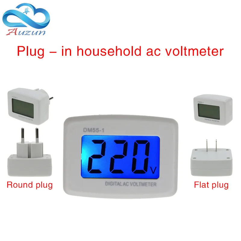 Plug type dm55-1/110v 220V/ household digital AC liquid crystal digital display voltmeter AC meter head.
Plug type dm55-1/110v 220V/ household digital AC liquid crystal digital display voltmeter AC meter head.