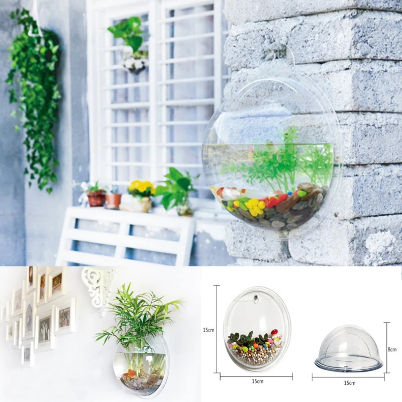 Mini Transparent acrylic Fish Tank Round Hanging Aquarium Indoor microlandschaft vessel Home Office Gallery Decoration Fish Bowl
Mini Transparent acrylic Fish Tank Round Hanging Aquarium Indoor microlandschaft vessel Home Office Gallery Decoration Fish Bowl