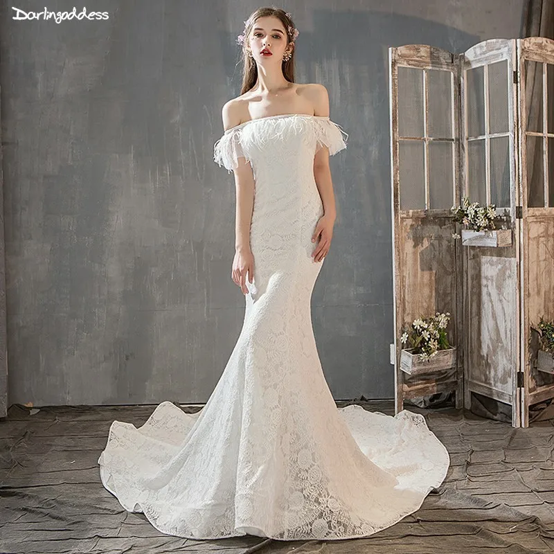 2019 Hot Sale Sexy Strapless Mermaid Lace Wedding Dresses With Feather Cheap Mermaid Bridal Dress Plus Size Vestido Novia Sirena
2019 Hot Sale Sexy Strapless Mermaid Lace Wedding Dresses With Feather Cheap Mermaid Bridal Dress Plus Size Vestido Novia Sirena