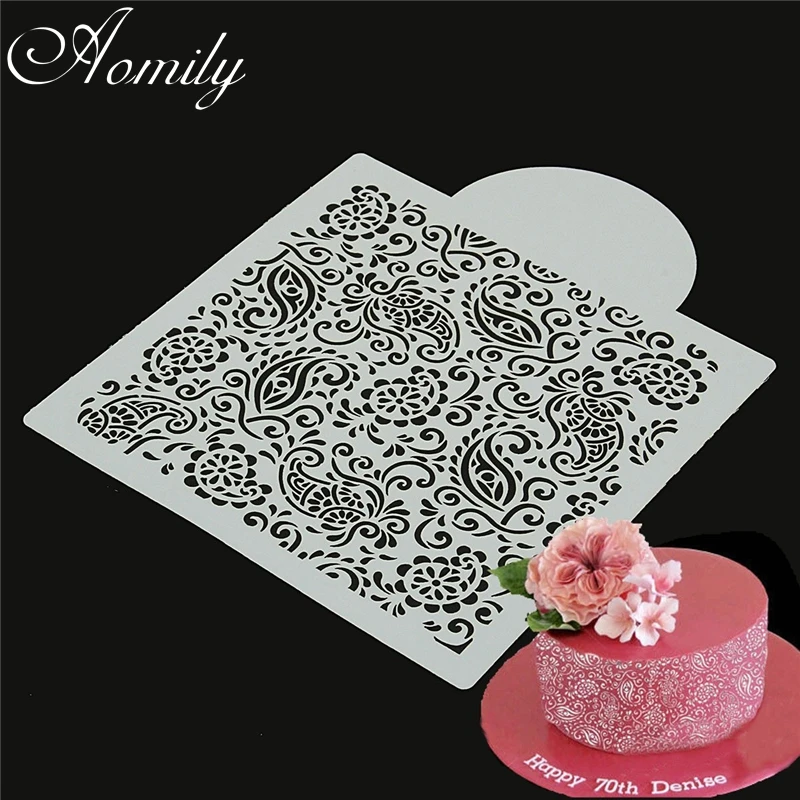 Aomily Paisley Flower Wedding Cake Stencil Plastic Cookie Cake Stencil Mold Fondant Cake Tool Decoration for Cake Cookie Stencil
Aomily Paisley Flower Wedding Cake Stencil Plastic Cookie Cake Stencil Mold Fondant Cake Tool Decoration for Cake Cookie Stencil