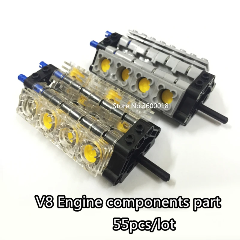 55pcs/lot Decool Technic parts mechanical compatible legos V8 Engine components parts pack MOC DIY blocks bricks parts set
55pcs/lot Decool Technic parts mechanical compatible legos V8 Engine components parts pack MOC DIY blocks bricks parts set
