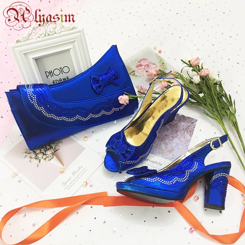 Nigerian 2019 Famous Shoes and bag Matching set African Party shoe and bag for wedding Fashion Shoes and Bags for Evening Party
Nigerian 2019 Famous Shoes and bag Matching set African Party shoe and bag for wedding Fashion Shoes and Bags for Evening Party