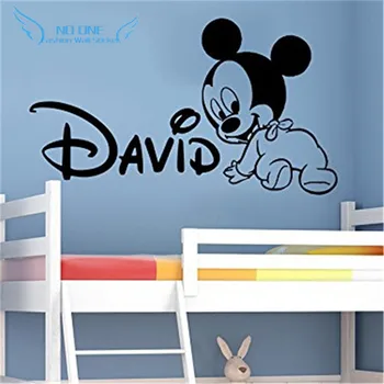 Creative New DIY cute Mickey Mouse Custom Kids Name baby wall stickers for kids rooms home decoration wall stickers
Creative New DIY cute Mickey Mouse Custom Kids Name baby wall stickers for kids rooms home decoration wall stickers