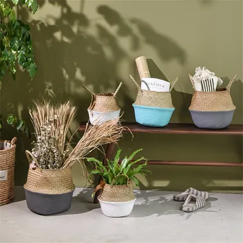 Seagrass Woven Storage Baskets Foldable Laundry Bag Straw Patchwork Wicker Rattan Belly Garden Flower Pot Planter Bamboo Basket
Seagrass Woven Storage Baskets Foldable Laundry Bag Straw Patchwork Wicker Rattan Belly Garden Flower Pot Planter Bamboo Basket