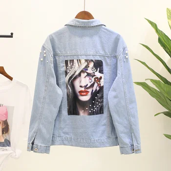 2018 Elegant Beading Ripped Hole Cowboy Jeans Jacket Women Long Sleeve Bomber Jackets Casual Spring Denim Jackets YQ143
2018 Elegant Beading Ripped Hole Cowboy Jeans Jacket Women Long Sleeve Bomber Jackets Casual Spring Denim Jackets YQ143