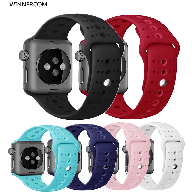 WINNERCOM Silica gel band For Apple Watch series 1/2/3/4 38m 42mm Bracelet strap for watch series 4 Vents
WINNERCOM Silica gel band For Apple Watch series 1/2/3/4 38m 42mm Bracelet strap for watch series 4 Vents