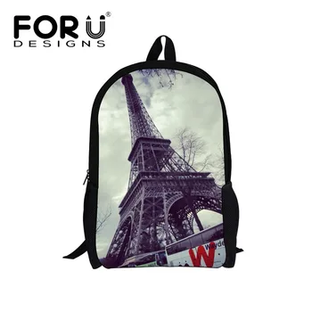 FORUDESIGNS Scenery Printing Backpacks Women Teenager Boys Girl School Back Bag Eiffel Tower Children Kids Rucksack Mochilas
FORUDESIGNS Scenery Printing Backpacks Women Teenager Boys Girl School Back Bag Eiffel Tower Children Kids Rucksack Mochilas