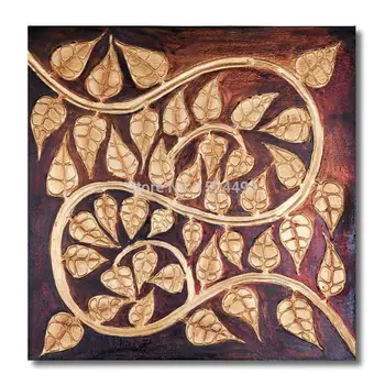 Free Shipping Handpainted Abstract Modern Wall Painting Impressionist Golden Leaf Home Decorative Art Picture Paint on Canvas 
Free Shipping Handpainted Abstract Modern Wall Painting Impressionist Golden Leaf Home Decorative Art Picture Paint on Canvas