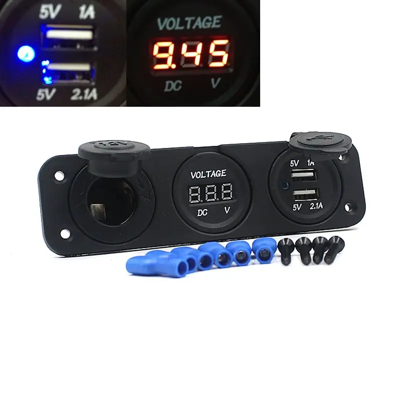 Franchise Multifunctional Product 12V Car Cigarette Lighter Socket Voltmeter USB 12-24V Dual USB Adapter Charger For GPS Mobile
Franchise Multifunctional Product 12V Car Cigarette Lighter Socket Voltmeter USB 12-24V Dual USB Adapter Charger For GPS Mobile
