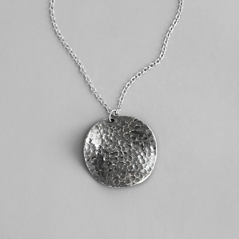 25.5mm Retro Vintage 100% Authentic 925 Sterling silver hammer Big Irregular Disc Round pendant necklace Gift TLX380
25.5mm Retro Vintage 100% Authentic 925 Sterling silver hammer Big Irregular Disc Round pendant necklace Gift TLX380