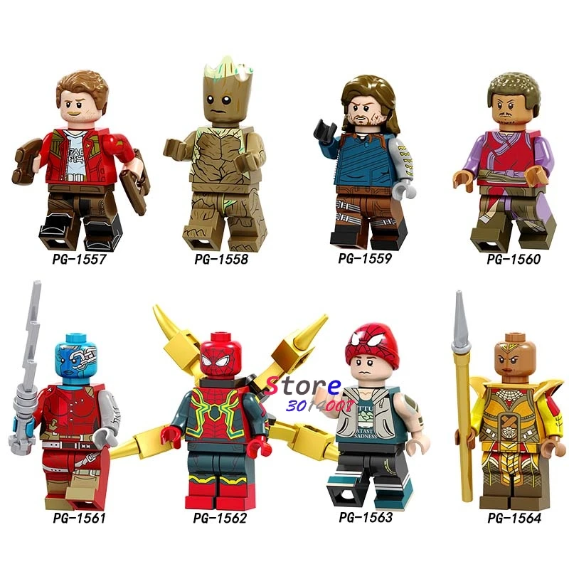 Single Infinity War Tree Man Wong Spiderman Star-Lord Winter Soldier Okoye wang Nebula Figure building block toys for children
Single Infinity War Tree Man Wong Spiderman Star-Lord Winter Soldier Okoye wang Nebula Figure building block toys for children