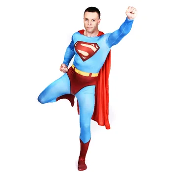 Adult Superman Costume Halloween Costumes for Men Superhero Cape Cosplay Zentai Full Bodysuit Party Plus Size Custom
Adult Superman Costume Halloween Costumes for Men Superhero Cape Cosplay Zentai Full Bodysuit Party Plus Size Custom