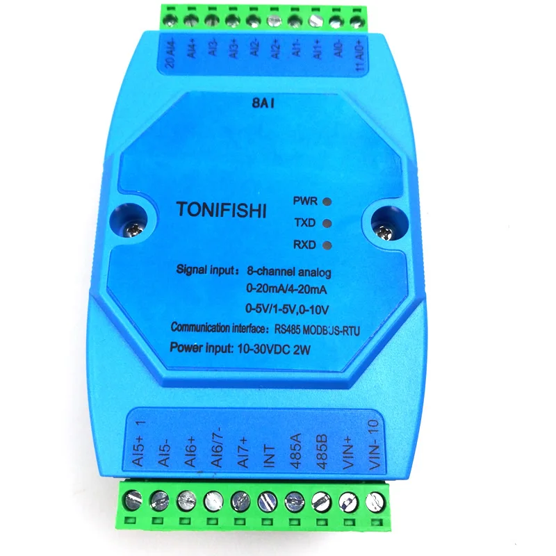 8-channel analog input module analog input to 485 Compatible type 4-20mA 0-20mA 0-5V 0-10V isolation
8-channel analog input module analog input to 485 Compatible type 4-20mA 0-20mA 0-5V 0-10V isolation