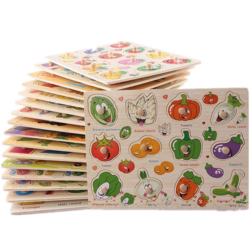 17 Different Styles Baby Hand Grasp Wooden Puzzle Toys Jigsaw Vegetable Animal Alphanumeric Vehicles Montessori Educational Toy
17 Different Styles Baby Hand Grasp Wooden Puzzle Toys Jigsaw Vegetable Animal Alphanumeric Vehicles Montessori Educational Toy