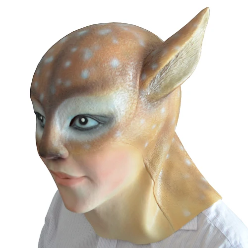 2017 Хит продаж жуткий Deer демона латекс маска Хэллоуин реалистичный силиконовые