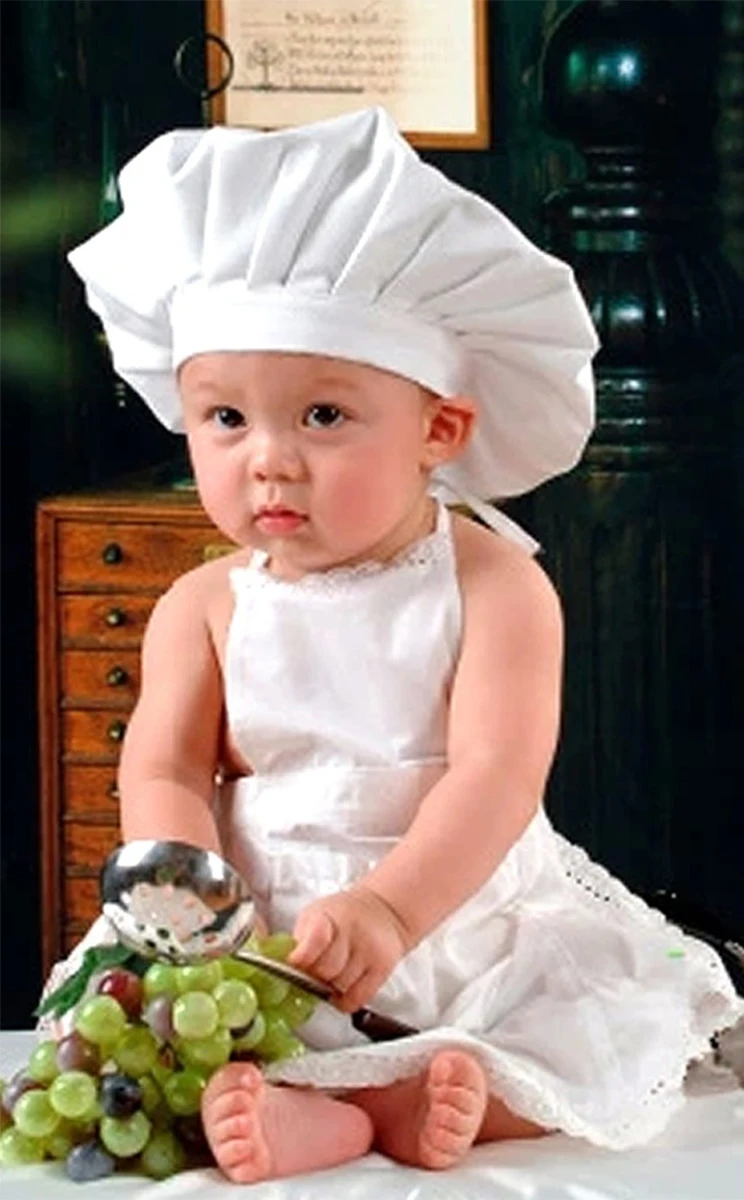 Cute Baby White Cook Costume Photo Photography Prop Newborn Infant Hat Apron Chef Clothes For Kids
Cute Baby White Cook Costume Photo Photography Prop Newborn Infant Hat Apron Chef Clothes For Kids