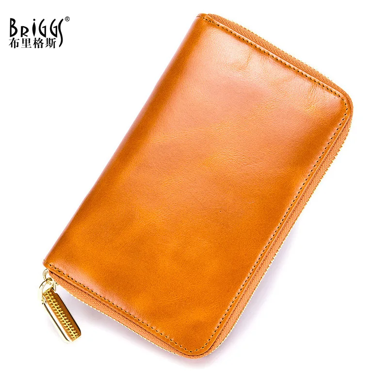BRIGGS Genuine Leather Female Purse Wallet Women Luxury Brand Famous Clutch Money Bag Card Holder Coin Phone Purse long Wallets
BRIGGS Genuine Leather Female Purse Wallet Women Luxury Brand Famous Clutch Money Bag Card Holder Coin Phone Purse long Wallets