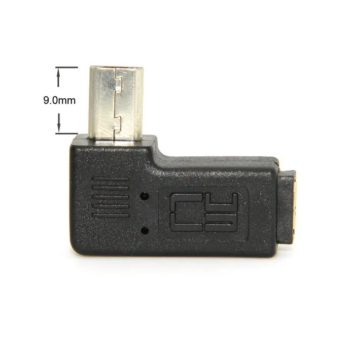 9mm Long Connector Plug 90 Degree Left & Right Angled Micro USB 2.0 5Pin Male to Female Extension Adapter Adaptor
9mm Long Connector Plug 90 Degree Left & Right Angled Micro USB 2.0 5Pin Male to Female Extension Adapter Adaptor
