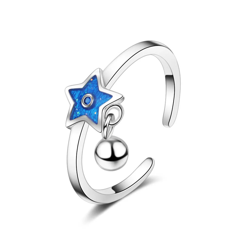 New arrival fashion blue star 925 sterling silver ladies`finger rings jewelry for women girls open ring no fade drop shipping
New arrival fashion blue star 925 sterling silver ladies`finger rings jewelry for women girls open ring no fade drop shipping