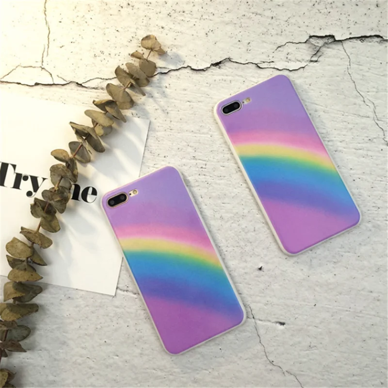 UVR Phone Bag For iphone X 8 7 6S Plus Phone Cases Rainbow Back Cover Mobile Phone Case Gradual Change Color Purple Case#
UVR Phone Bag For iphone X 8 7 6S Plus Phone Cases Rainbow Back Cover Mobile Phone Case Gradual Change Color Purple Case#