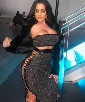 Top Quality Sexy Strapless Hollow Out 2 Piece Bandage Dress 2019 Designer Fashion Dress Vestido
Top Quality Sexy Strapless Hollow Out 2 Piece Bandage Dress 2019 Designer Fashion Dress Vestido