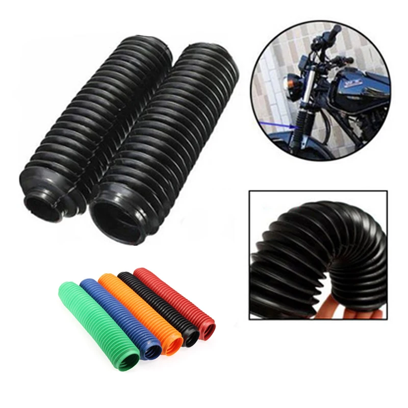 1Pair 360MM Fork Dust Covers Gaiters Boots Fit Motorcycle Dirt Bike On//Off Road