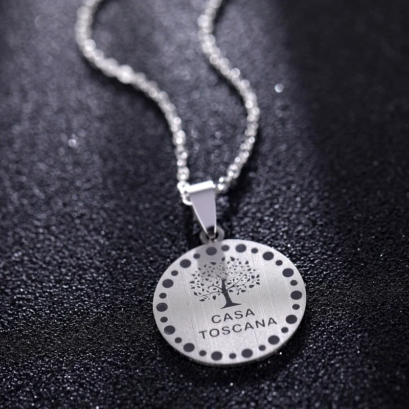 Vintage Florence TOSACANA CASA Necklace Stainless Steel Etruscan Civilization Tree of Life Pendants Necklaces for Women Jewelry
Vintage Florence TOSACANA CASA Necklace Stainless Steel Etruscan Civilization Tree of Life Pendants Necklaces for Women Jewelry