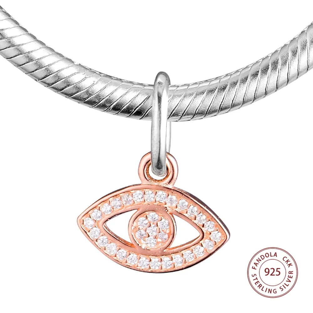 berloque 925 Sterling Silver Rose Gold Pave Eye Dangle Charms Beads Fits Women Bracelets Bead Original Jewelry perles pour
berloque 925 Sterling Silver Rose Gold Pave Eye Dangle Charms Beads Fits Women Bracelets Bead Original Jewelry perles pour