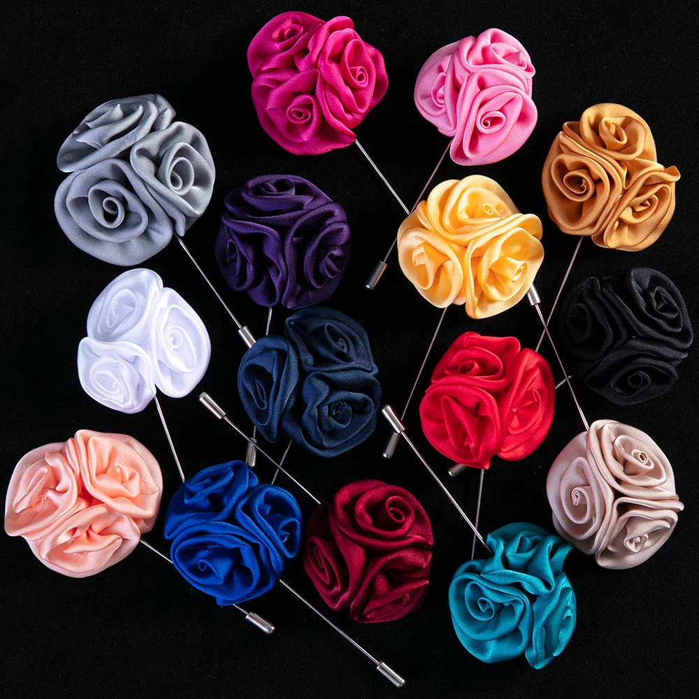 Tailor Smith Rose Flower Brooches Handmade Fabric Lapel Pins Copper Long Needle Pins Fashion Suit Accessory Lapel Pin for Men
Tailor Smith Rose Flower Brooches Handmade Fabric Lapel Pins Copper Long Needle Pins Fashion Suit Accessory Lapel Pin for Men