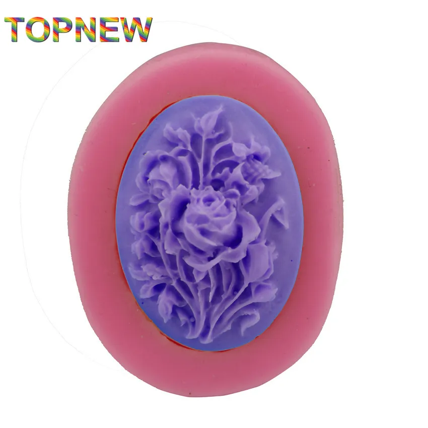 

Pretty 3D flower soap chocolate cake silicone Candy cookie mould Flower shaped fondant mold cake decorating tools C1797