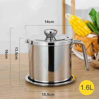 Stainless Steel Olive Oil Storage Bottle Large Capcity Oil Kettle Pot with Filter for Kitchen GHS99
Stainless Steel Olive Oil Storage Bottle Large Capcity Oil Kettle Pot with Filter for Kitchen GHS99