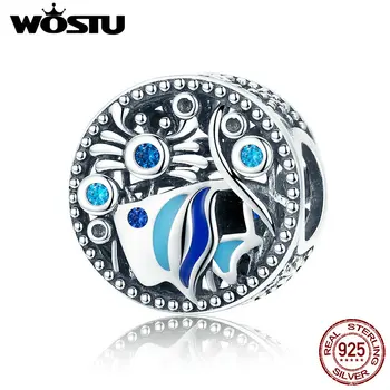 WOSTU 100% 925 Sterling Silver Underwater World Fish Round Beads Charm Fit Original Bracelet Necklace Fine Jewelry Gift CQC763
WOSTU 100% 925 Sterling Silver Underwater World Fish Round Beads Charm Fit Original Bracelet Necklace Fine Jewelry Gift CQC763