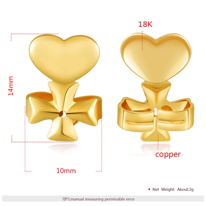 Ms Betti heart clover crown earring listers back set11