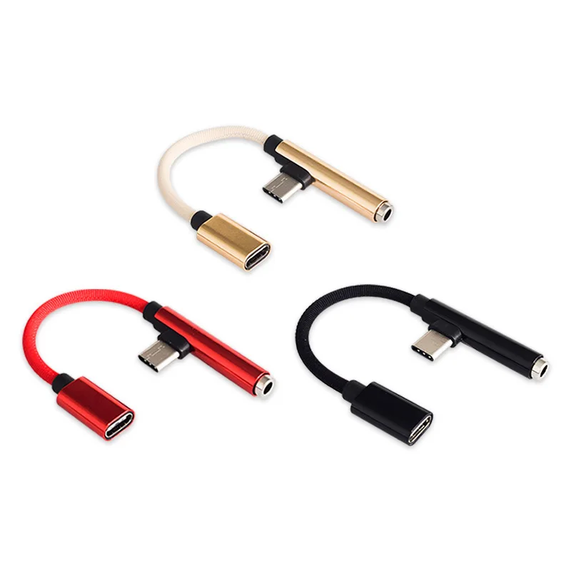 2 In 1 90 Degree USB 3.1 Type C To USB -C 3.5mm Jack Audio Aux Cable Mobile Phone Earphone Headphone Sync Charger Cable Adapter
2 In 1 90 Degree USB 3.1 Type C To USB -C 3.5mm Jack Audio Aux Cable Mobile Phone Earphone Headphone Sync Charger Cable Adapter