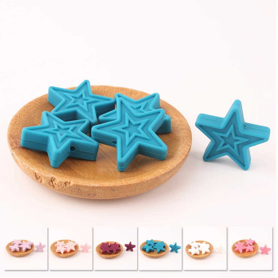 Bite Bites Rodent Silicone 5PCS Beads Silicone Star Shaped DIY Teething Necklace Pacifier Chain Food Grade Baby Teether
Bite Bites Rodent Silicone 5PCS Beads Silicone Star Shaped DIY Teething Necklace Pacifier Chain Food Grade Baby Teether