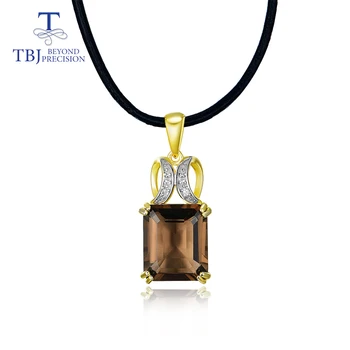 TBJ,Natural gemstone emerald cut smoky quartz pendant 925 sterling silver yellow color fine jewelry for lady daily wear
TBJ,Natural gemstone emerald cut smoky quartz pendant 925 sterling silver yellow color fine jewelry for lady daily wear