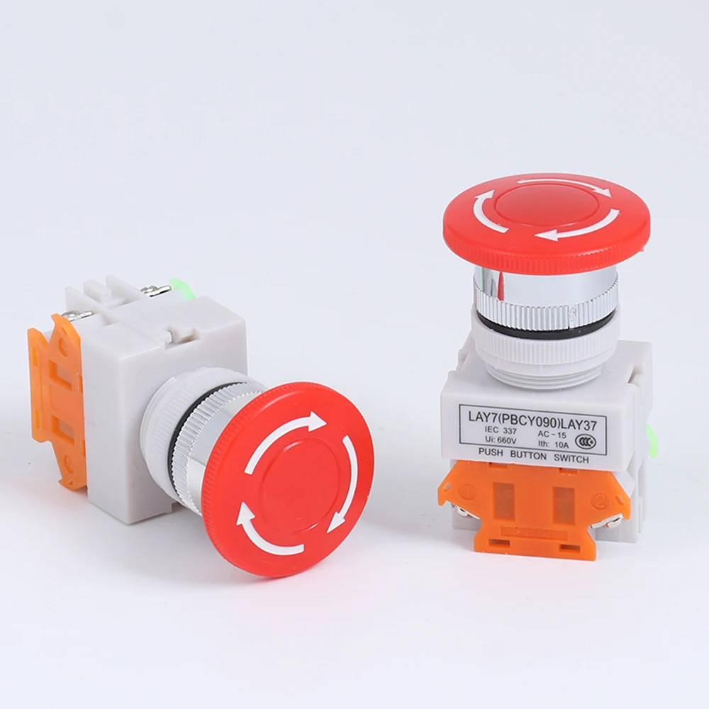 1Pcs Stop Switch Red Mushroom Push Button NO+NC 660V 10A LAY37-11ZS Lift Elevator Latching Self Lock Switch Equipment
1Pcs Stop Switch Red Mushroom Push Button NO+NC 660V 10A LAY37-11ZS Lift Elevator Latching Self Lock Switch Equipment