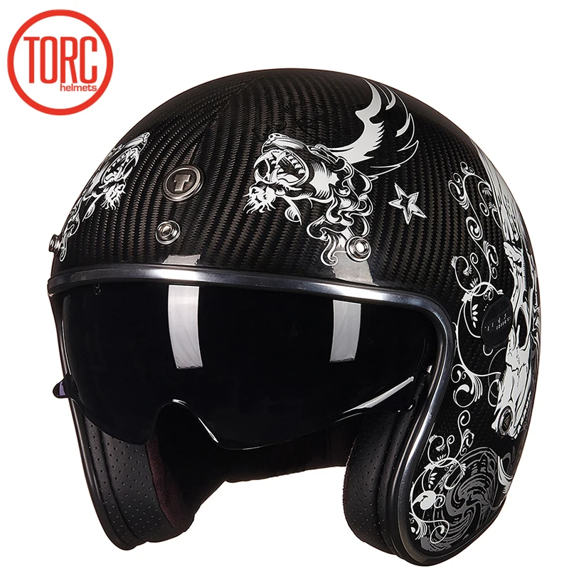 TORC 3/4 carbon Fiber helmet Light weight motorcycle helmet V587 open face helmet
TORC 3/4 carbon Fiber helmet Light weight motorcycle helmet V587 open face helmet