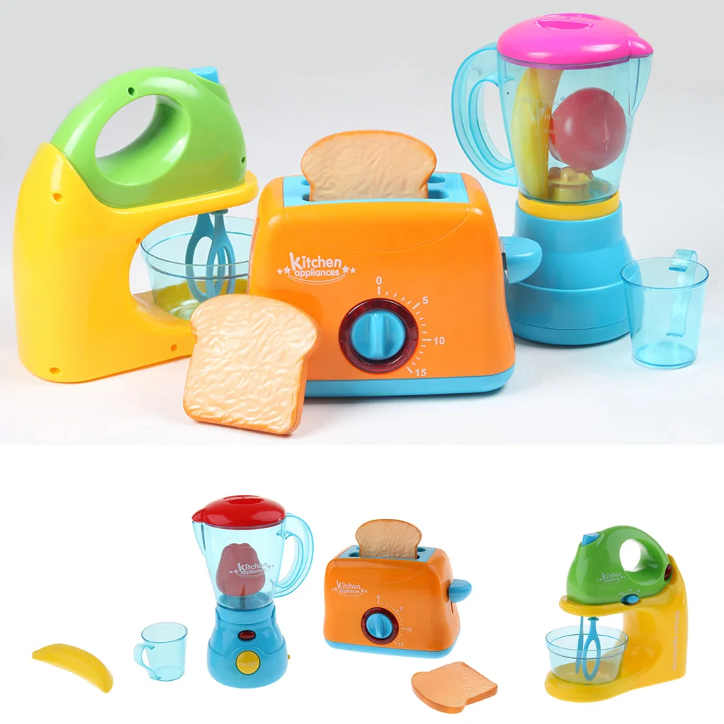 3pcs Blender Juicer Bread Maker Battery Powered Pretend Play Toys Home Appliances Furniture Kids Kitchen Role Playing Game
3pcs Blender Juicer Bread Maker Battery Powered Pretend Play Toys Home Appliances Furniture Kids Kitchen Role Playing Game
