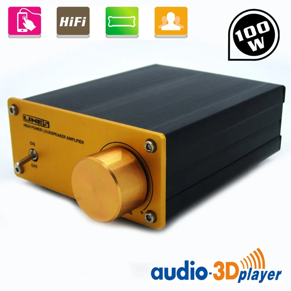 

kebidumei 3D Player 100W Digital Mini Amplifier High Power A960 HIFI Music Sound System Mini Stereo Audio Amplifiers EU plug