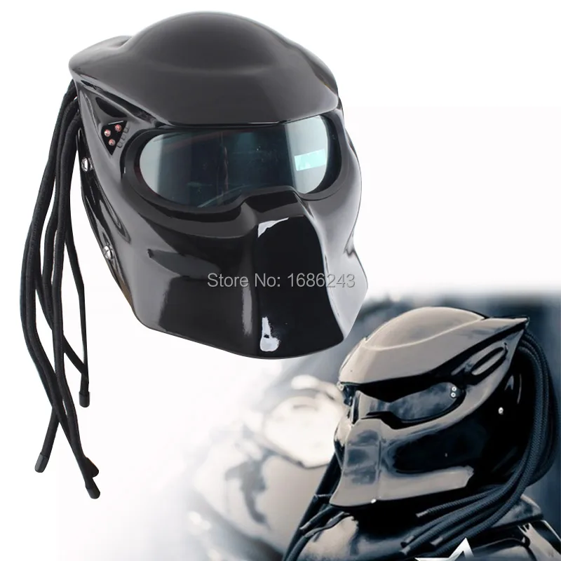Vivid Black LEDs Predators Helmet Mask Fiberglass Motorcycle Iron Warrior Ma-n Helmet Full Face High Quality Moto Helmet New
Vivid Black LEDs Predators Helmet Mask Fiberglass Motorcycle Iron Warrior Ma-n Helmet Full Face High Quality Moto Helmet New