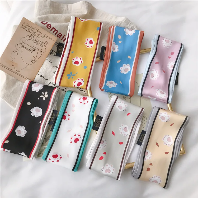 2019 summer luxury brand silk scarf women shawls wraps fashion print office small hair neck hijabs Printed Silk Scarf 18colors
2019 summer luxury brand silk scarf women shawls wraps fashion print office small hair neck hijabs Printed Silk Scarf 18colors