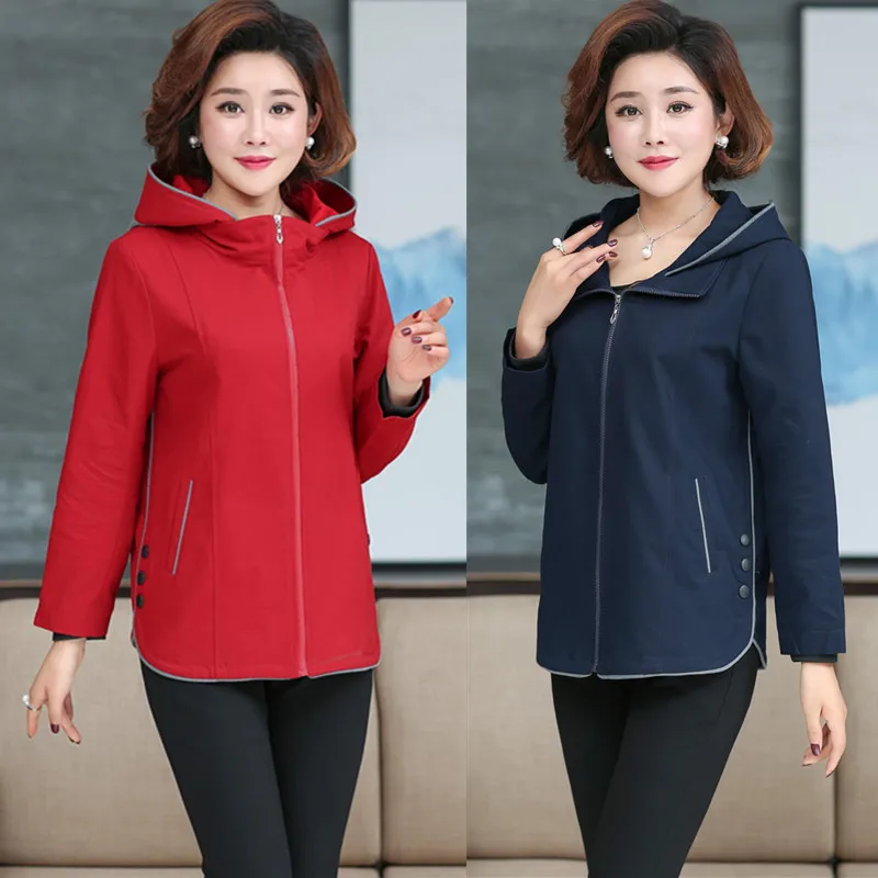 SexeMara Hooded Zipper Coat Solid 2018 Spring Fall New Middle Age Mother Plus Size Women Top Overcoat Outerwear
SexeMara Hooded Zipper Coat Solid 2018 Spring Fall New Middle Age Mother Plus Size Women Top Overcoat Outerwear
