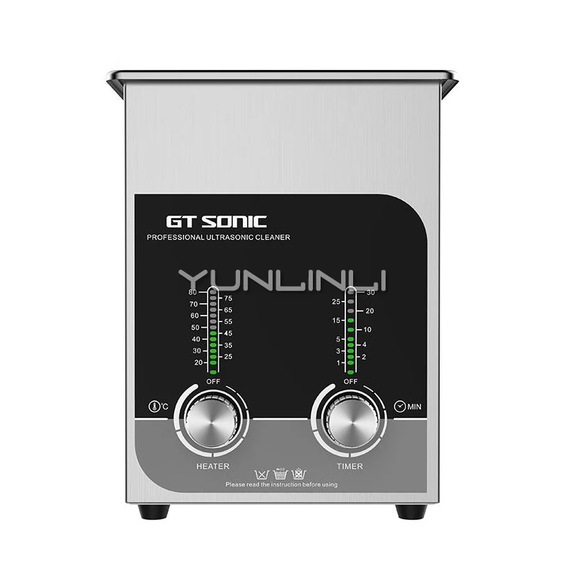 Small Ultrasonic Cleaning Machine Jewelry Glasses Accessories Shaving Head Ultrasonido Bath GTSONIC-T2 | Бытовая техника