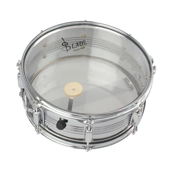 14in Snare Drum Stainless Steel Drum Body Transparent PVC Drumhead with Case Sticks Gloves Shoulder Strap for Student Drummer
14in Snare Drum Stainless Steel Drum Body Transparent PVC Drumhead with Case Sticks Gloves Shoulder Strap for Student Drummer