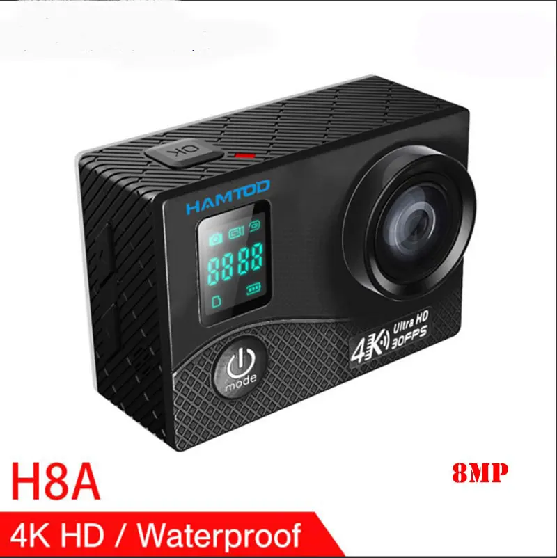 HAMTOD H8A 4K 30pfs WiFi Action Camera 2.0 inch LCD+0.66 inch Screen 1080P HD Diving Waterproof mini Camcorder Sports Cameras
HAMTOD H8A 4K 30pfs WiFi Action Camera 2.0 inch LCD+0.66 inch Screen 1080P HD Diving Waterproof mini Camcorder Sports Cameras