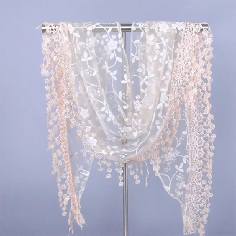 New Fashion Women Rose Embroidery Lace Triangle Pendant Soft Wraps Scarves Lace Tippet Scarf
New Fashion Women Rose Embroidery Lace Triangle Pendant Soft Wraps Scarves Lace Tippet Scarf