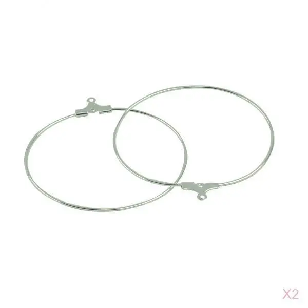 40pcs Beading Large Round Hoop Loop Earrings Ear Wire DIY Jewelry Findings Making Handmade Crafts
