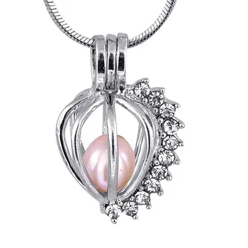 Rhinestone heart Silver Plated Cage Pendants Wish Pearl Silver Locket Necklaces Best Gift CP009
Rhinestone heart Silver Plated Cage Pendants Wish Pearl Silver Locket Necklaces Best Gift CP009
